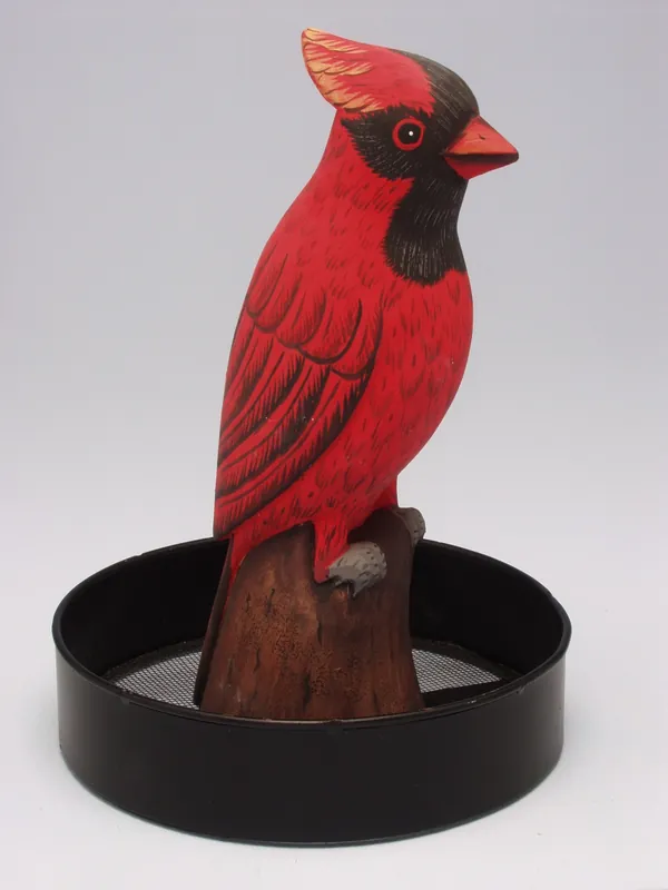 Red Cardinal on Iron Ring